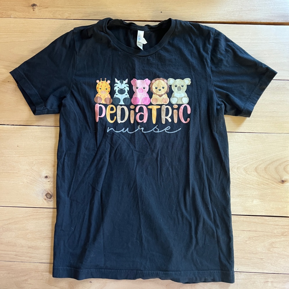 Black Pediatric Nurse T-Shirt